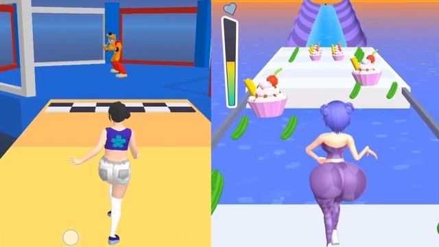body race | vs | butt clash | girls runner funny video | satisfying top paly store games #gameplay смотреть онлайн