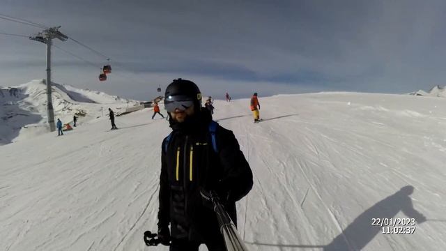 Архыз 22,01,2023 северный склон, зеленка, камера на палке смотреть онлайн