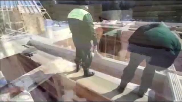 Сборка дома из оцилиндрованного бревна - ЛесСтройСервис смотреть онлайн
