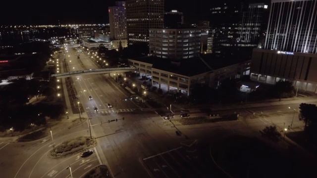 Drone Night Flight over City of Norfolk смотреть онлайн