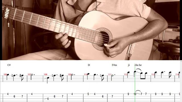 Jeena Yahan Marna Yahan guitar cover with music notes смотреть онлайн