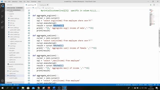 SQLite Python Example смотреть онлайн
