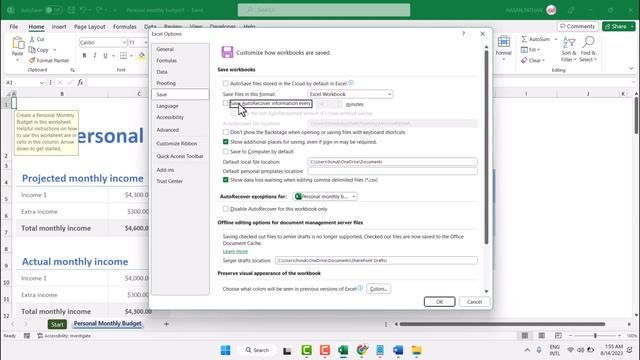 How to Disable AutoSave in Microsoft Excel смотреть онлайн