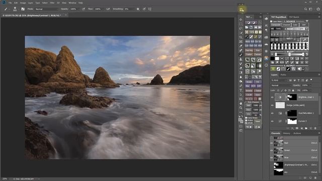 TK7 Luminosity Mask Panel Workflow смотреть онлайн