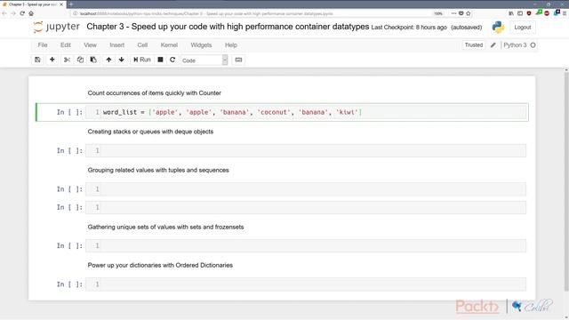 Python Tips, Tricks and Techniques: Counting Occurrences of Items Quickly with Counter|packtpub.com смотреть онлайн