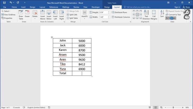 Add numbers in columns in a Word table: Insert formula to sum a column or row of table in Word? смотреть онлайн