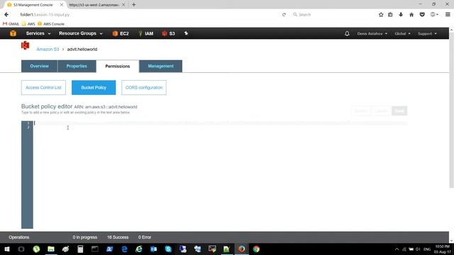 AWS - S3 Bucket Часть-3 - Права и полисы доступа смотреть онлайн