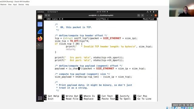ITS 454 Network Security (2022) - Sniffing with c/c++ and python scapy смотреть онлайн