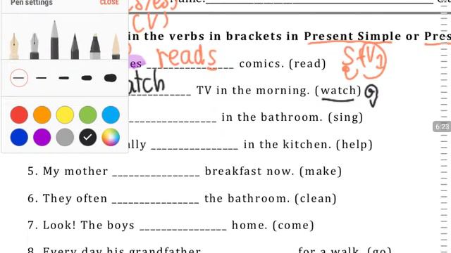 Present simple vs Present Continuous สำหรับ ม.1, ม.2 แบบฝึกหัด смотреть онлайн