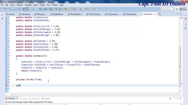 How to Create an Object Oriented Restaurant Management System in Java Eclipse -Full Tutorial смотреть онлайн