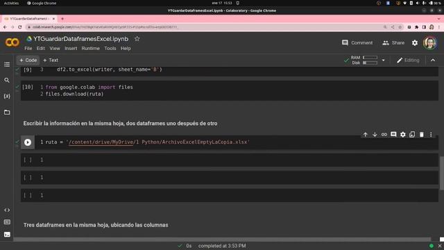 ? Exportar uno o más dataframes a una o más hojas de Excel ubicarlos por renglón y columna | Pandas смотреть онлайн