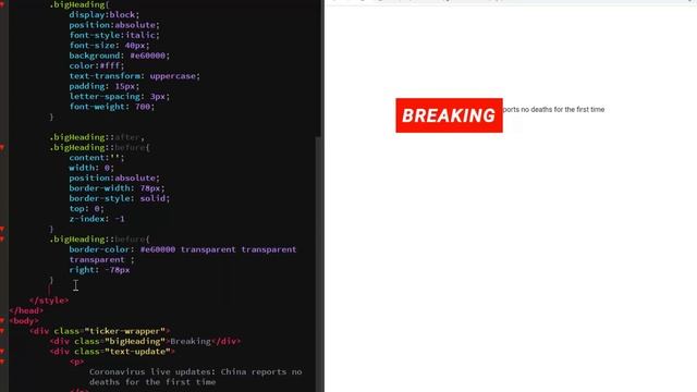 How to Create a Horizontal News Ticker with CSS Only (Scrolling Texts | EASY) смотреть онлайн