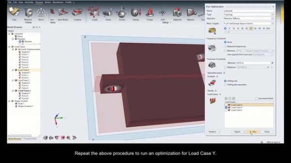 Optimizing Topology - Maximize Stiffness with Altair Inspire
