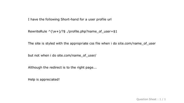 CSS : CSS not loading after redirect with htaccess rewrite rule смотреть онлайн