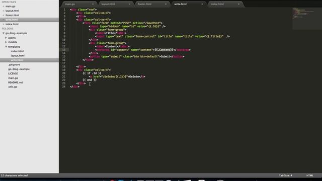 Пишем веб-приложение на Go. Часть 2 (martini + markdown) смотреть онлайн