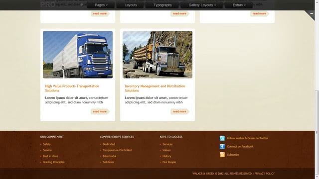 Transportation Website Template смотреть онлайн