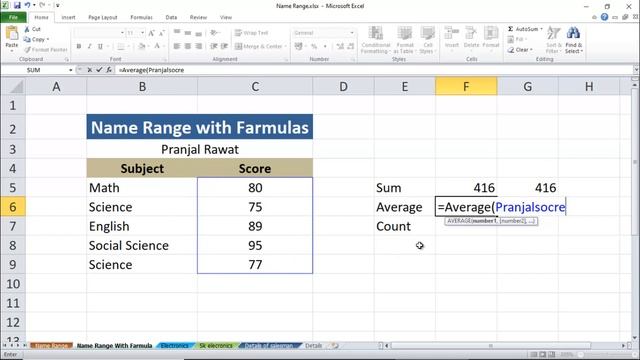 How to Apply Formulas with Name Range| MS Excel-Tutorial смотреть онлайн