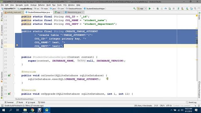 How To SQLITE INSERT DELETE QUERY Day 10 | Prat-1 Pencilbox Training Android Mobile App Developar смотреть онлайн