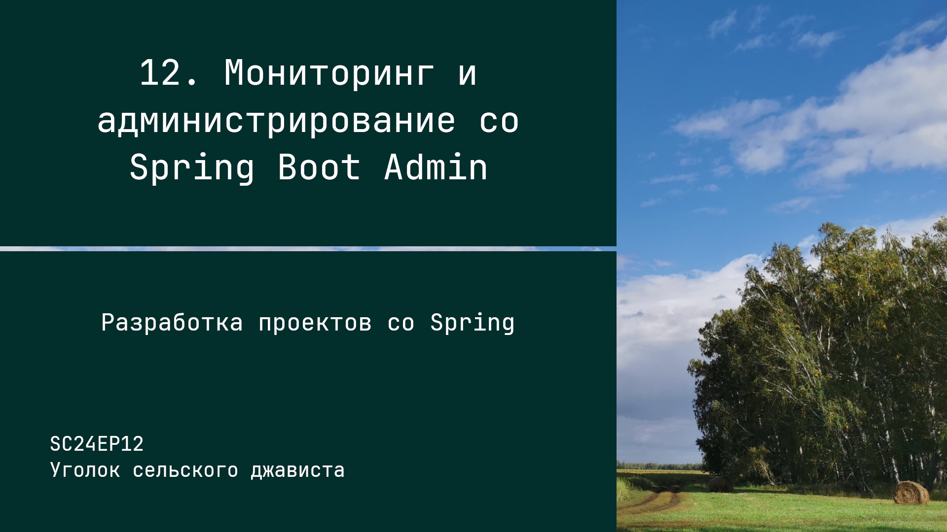 SC24EP12 Мониторинг и администрирование со Spring Boot Admin - Разработка проектов со Spring смотреть онлайн