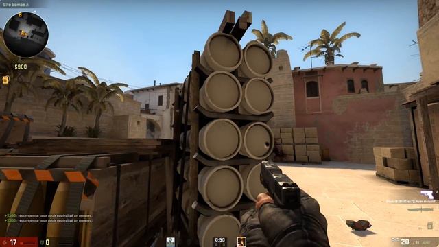 CS GO - 3 vs 1 - Win Gun round with 17hp смотреть онлайн