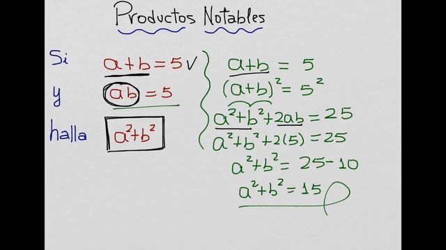 Si a+b=5 y ab=5 hallar a2+b2, a3+b3, a4+b4, a5+b5, a6+b6, a-b, a2-b2, a3-b3, a4-b4, a5-b5, a6-b6 смотреть онлайн