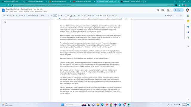 Rewrite Genius AI - Rewriting an Article 0 to 100% With Legacy Version смотреть онлайн
