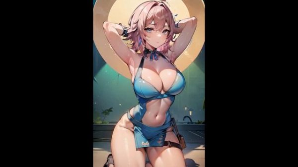 March 7th in Swim Suit Honkai: Star Rail|AI 4K Lookbook| AIART 4K AI 룩북 | ai 여친 | 섹시룩북 | AI 룩북 | 수영