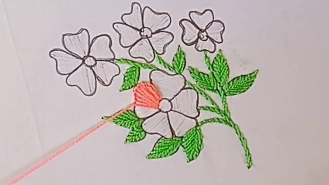 Hand embroidery flower design stitches , Flower embroidery design , ручная вышивка цветочный дизай смотреть онлайн