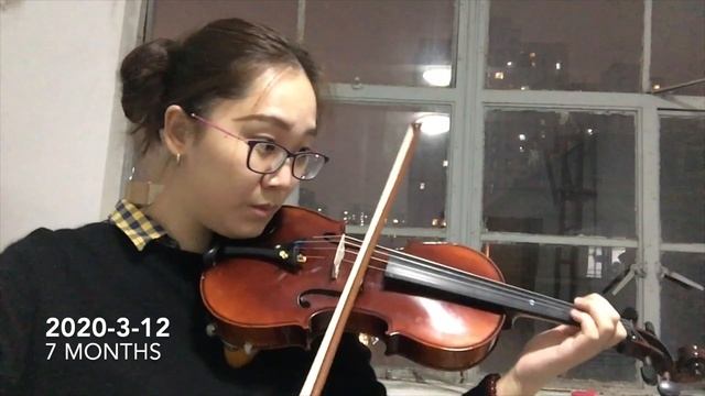 Adult beginner violinist | 1 year progress video | Inspired by TwoSetViolin?? смотреть онлайн