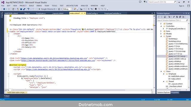 Asp.Net MVC CRUD Operations Using Datatable смотреть онлайн