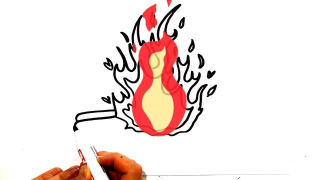 BONFIRE!! How to draw a bonfire. смотреть онлайн