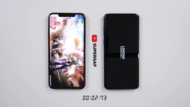 iPhone XS Max vs Galaxy S9 Plus SPEED TEST смотреть онлайн