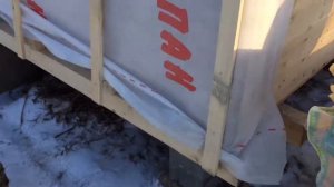 05.02.19. Демонтаж вагонки на второй половине и начали её набивать.