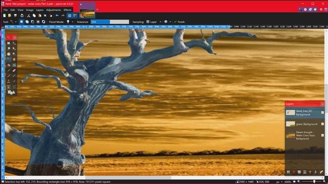 Paint.Net Project - Cropping And Re-sizing Layers - The Global Water Crisis (Part 4)