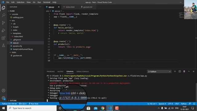 Flask server with Python Flask Web Development смотреть онлайн