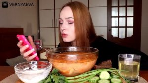 MUKBANG | Солянка, овощи | hodgepodge soup, vegetables  | не ASMR