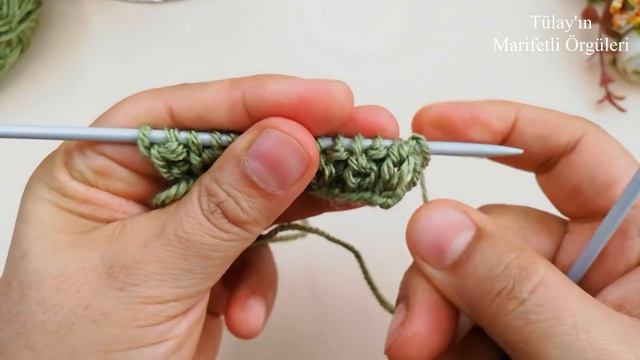 İki şiş kolay selanik örgü modeli anlatımı ✔️knitting desing for.. смотреть онлайн