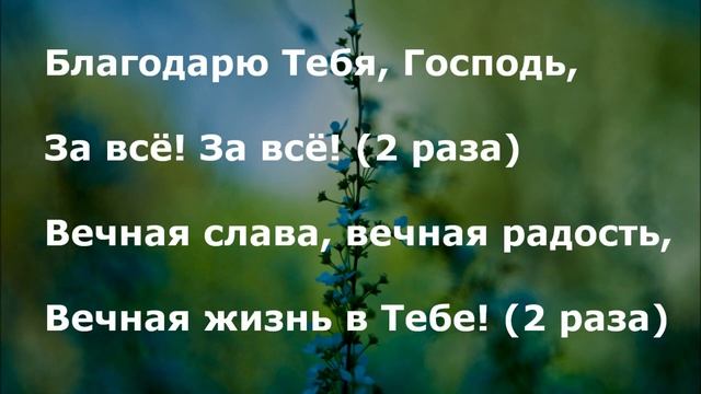 Благодарю Тебя, Господь, за всё! смотреть онлайн