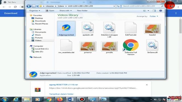 CARA MUDAH RESET PRINTER EPSON L110/L210/L300/L350 (service required) смотреть онлайн