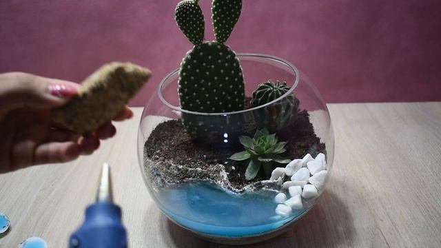 How to make Terrarium with Seashell waterfall смотреть онлайн