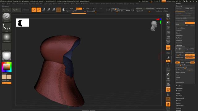 Быстрый Zremesher в Zbrush, для начинающих смотреть онлайн