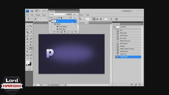 Красивый текст в фотошопе Speed Art#1