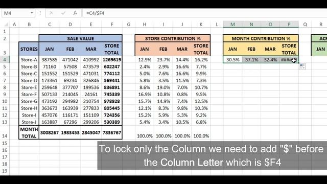 Locking Cell in Excel Formula ? Absolute Cell Reference Examples in Excel ? Excel Formula Cell Lock смотреть онлайн
