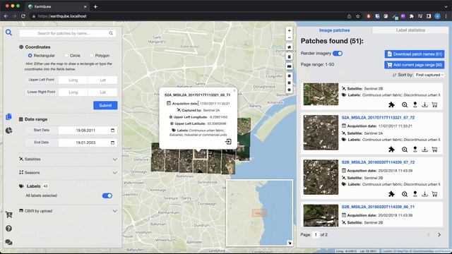 EarthQube (Satellite Image Search Engine) Demo смотреть онлайн