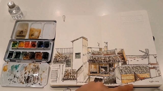ลงสีน้ำสไตล์เมืองเก๊าเก่า ♡ | Lala Sketch Stamp смотреть онлайн