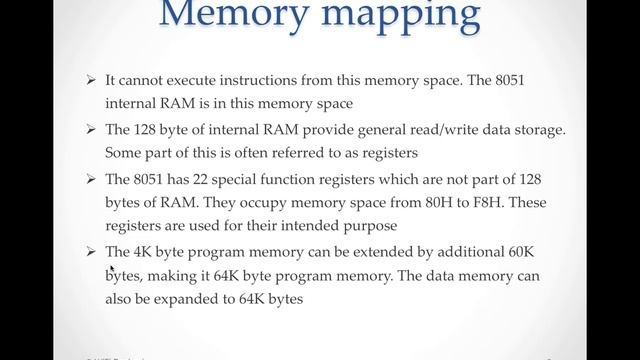Memory mapping of Microcontroller 8051 ||Lecture 02 ||Microcontrollers 8048,8049,8050,8052,8031&803 смотреть онлайн