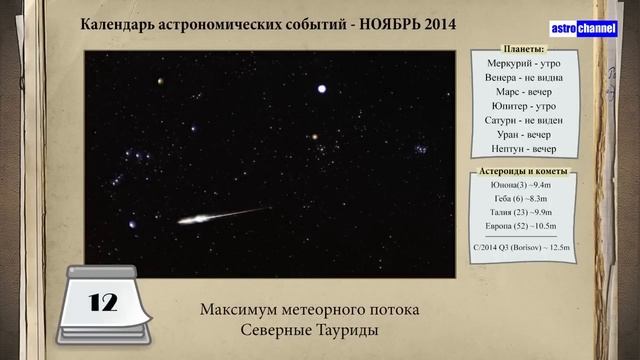 Астрономический календарь: ноябрь 2014 смотреть онлайн