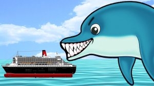 Гигантский ДЕЛЬФИН ГЛАЗАСТИК съедает океан. ИГРА Tasty Blue  с ПАПУЛЕЙ