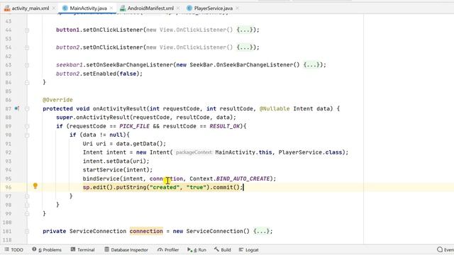 MediaPlayer in Service class example смотреть онлайн