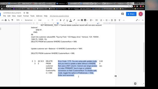 MySQL Update - Safe Mode? смотреть онлайн